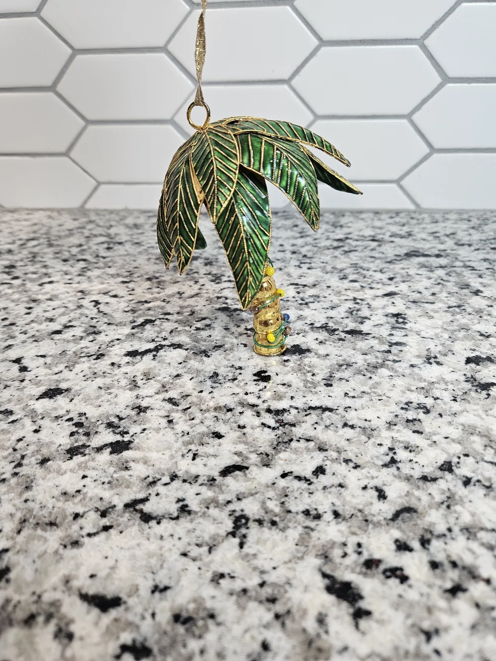 Cloisonne Palm Tree Hanging Ornament